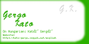 gergo kato business card