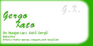 gergo kato business card